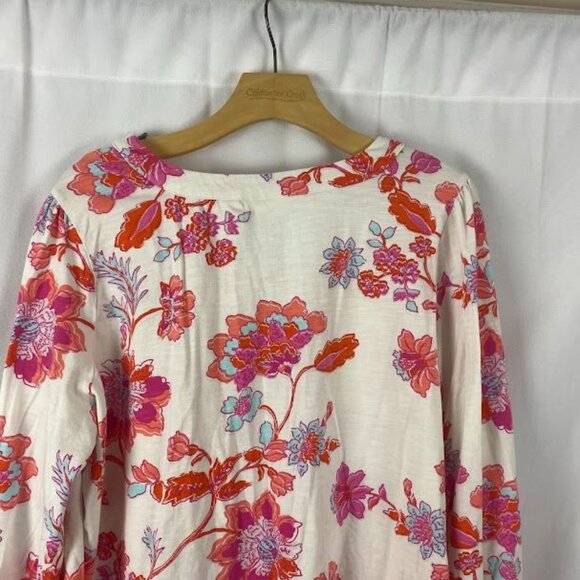 Belle By Kim Gravel Floral Print Long sleeve Blouse Women 1X. - Picture 8 of 13
